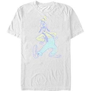 Disney Classics Uniseks Mickey Classic-Goofy Neon Organic T-shirt met korte mouwen, wit, M