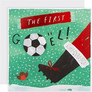 Hallmark Open Kerstkaart voor Kinderen - Humor Voetbal Ontwerp