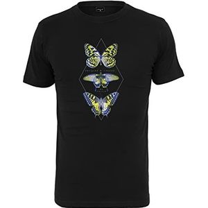 Mister Tee Heren 3 Butterflies Tee Black M T-Shirt, M, zwart, M