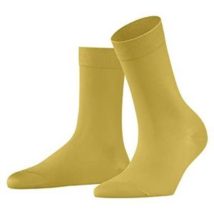 FALKE Dames Sokken Cotton Touch W SO Katoen Eenkleurig 1 Paar, Geel (Mustard 1187) nieuw - milieuvriendelijk, 35-38