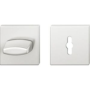 FSB 0 12 1704 00088 0105 zilver rozet deurrozet vierkant ASL met grendpen 7 mm, beschermrozet voor wc-deurslot, aluminium geanodiseerd