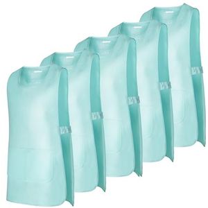 MISEMIYA Verpakking met 5 stuks, schort, reinigingsschort, werkschort, kliniek, geneeskunde, dierenartsen, gastronomie, 5-868