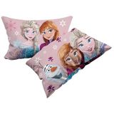 Frozen Set van 2 kussenslopen van katoen, 2 stuks, 100% katoen, 50 x 80 cm, hotelsluiting