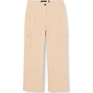 VERO MODA Women's VMMAYRA MR Wide Enkel Cotton Pant NOOS broek, Iers Cream, S/34, Irish Cream, 34 NL/S/L