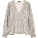 Vero Moda - Becca LS Lace Top - Beige - Dames