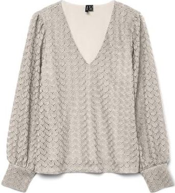Vero Moda - Becca LS Lace Top - Beige - Dames