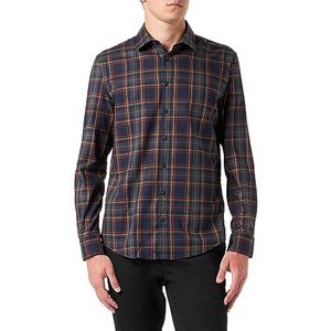 Seidensticker Heren Slim Fit shirt met lange mouwen, Donkerblauw, 46 NL