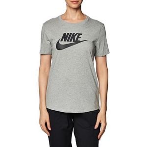 Nike Dames T-shirt Icon Futura grijs, donkergrijs heather/wit, S