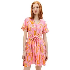 TOM TAILOR Denim Dames 1036602 jurk, 31704-Abstract Pink Print, XL, 31704 - Abstract Pink Print, XL