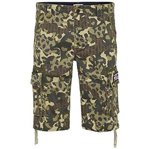 Tommy Jeans Heren TJM Camo Print Cargo Korte Rechte Jeans, Groen (Groene Camo Print H), 27W