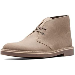 Clarks Heren Bushacre 2 Chukka Boot, Taupe Distressed Suede, 9.5 UK