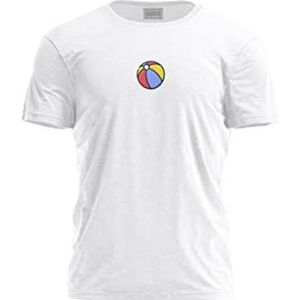 Bona Basics, Digitaal bedrukt basic T-shirt voor heren,% 100 katoen, wit, casual, heren bovenstuk, maat: XL, wit, XL
