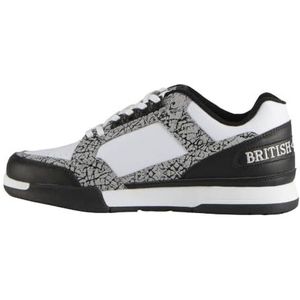 British Knights Metros Sneaker voor heren, Zwart Cement Wit, 39 EU