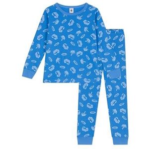 Petit Bateau jongens slaapromper, blauw/wit, 2 Jaar