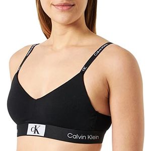 Calvin Klein Lght gevoerde bralette voor dames, Zwart, XS
