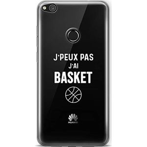 Zokko Beschermhoes Huawei P9 Lite 2017 Jpeux Pas J'Ai Basket – zacht, transparant, inkt wit