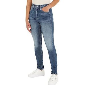 Calvin Klein Jeans Skinny broek met hoge taille voor dames, Blauw, 24W / 30L