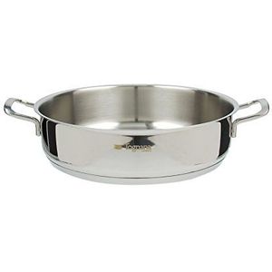 Tognana vanitosa pan 28 cm met 2 handgrepen, roestvrij staal, zilver