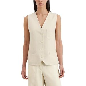 Marc OPolo Damesvest met V-hals Shaped Fit, ivoor, 32