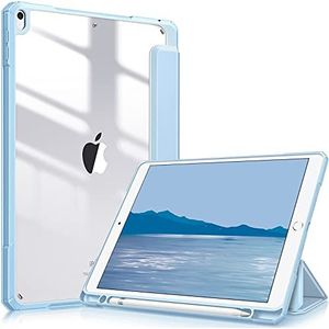 Fintie Hybride Hoes voor iPad Air 3e Generatie 10.5"" 2019 / iPad Pro 10.5 Inch 2017 - [Ingebouwde Potloodhouder] Schokbestendige Case met transparante achterschaal, (Hemelsblauw)