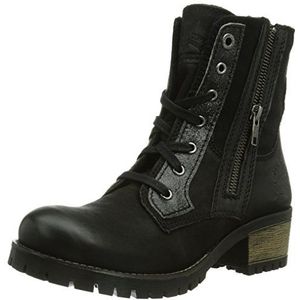 s.Oliver 25224 dames combat boots, zwart zwart 1, 37 EU