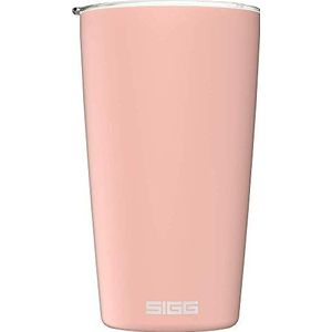 SIGG Neso Cup Shy Pink Geïsoleerde Herbruikbare Koffiekop (0,4 L), Verontreinigende en Dubbelwandige Thermische Koffiekopje, Reiskoffiekopje van 18/8 roestvrij staal
