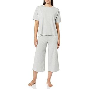 Amazon Essentials Dames gebreide jersey pyjamaset (verkrijgbaar in grote maten), grijs gemêleerd, L
