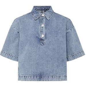 Pckenya Ss A-Shape Denim Top Noos Bc, blauw (medium blue denim), M