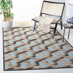 Safavieh Modern tapijt, PAR354, geweven viscose, zacht grijs/bruin gemengd 78 x 121 cm