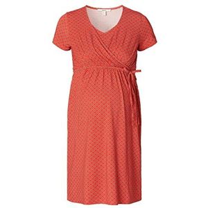 ESPRIT Damesjurk Nursing korte mouwen allover print jurk, Flame Red - 609, XS