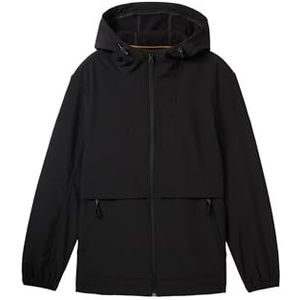 Tom Tailor - Softshell-jack - Zwart - Met Capuchon