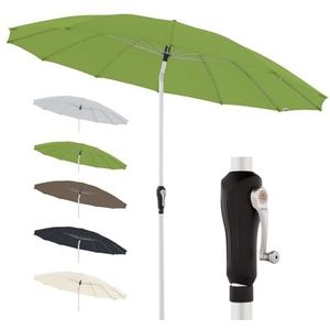 Doppler parasol rond Oosterse look I Diameter 238cm I Opvouwbare tuinparasol I Zwengelparasol met UV-bescherming 50+ I Zwengelparasol gemaakt van aluminium I Regenbestendig parasoldak