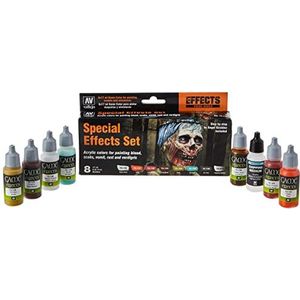 Acrylicos Vallejo VJ72213 ""Game Color"" Special Effects Set, 17 ml (Pack van 8)