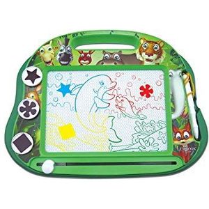 LEXIBOOK CRANX550 Multicolor magische magnetische dieren tekenbord, artistiek creatief speelgoed voor meisjes en jongens, stylus pen en stempels, groen