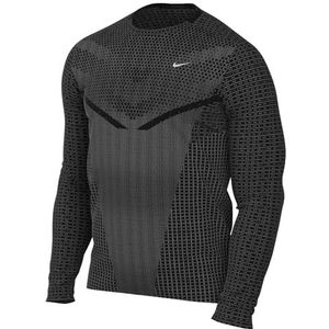 Nike Heren lange mouw top M Nk Dfadv Techknit Ultra Ls, Black/Smoke Grey/Reflective Silv, DV4194-010, XL