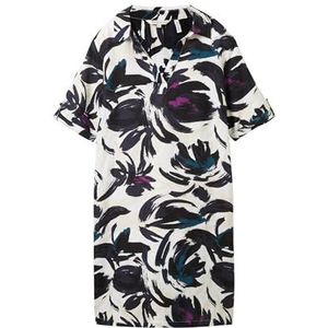 TOM TAILOR Damesjurk, 35285 - donkerblauw bloemendesign, 44