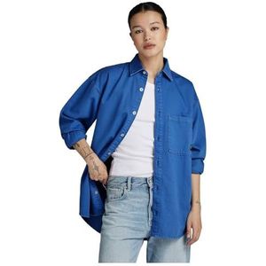 G-STAR RAW Relaxed denim overshirt voor dames, Blauw (vervaagde blauwe papillon Gd D24344-d551-g336), L