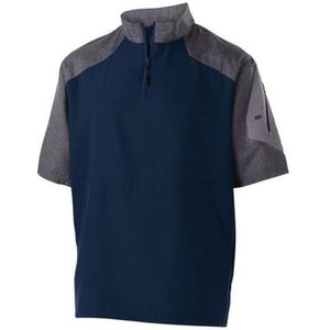 Holloway Heren Raider Pullover S/S 18u Hemd, Carbon PRT/Marineblauw, XX-Large