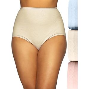 Vanity Fair Women's Underwear Perfectly Yours Traditional Cotton Brief Panties, Ballet Pink/Candleglow/Sugar Blue, Large (7)