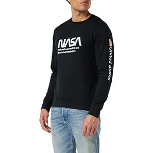 Mister Tee NASA Us Crewneck Pullover voor heren, zwart, M
