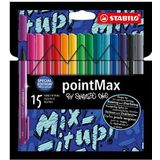 STABILO pointMax Viltpen, set van 15 stuks, Snooze One Edition, met 15 verschillende kleuren