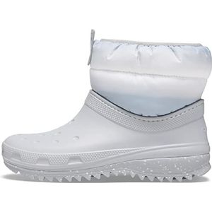 Crocs Klassieke Neo Puff Shorty Boot voor dames W Snow, Lichtgrijs wit, 37/38 EU