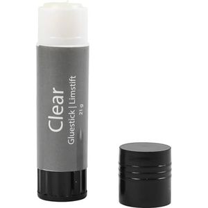 Clear Lijm Stick, 21 g, Rond, 1st