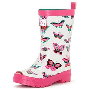 Hatley Regenlaarzen voor meisjes, met print van Wellington, wit, 21 EU