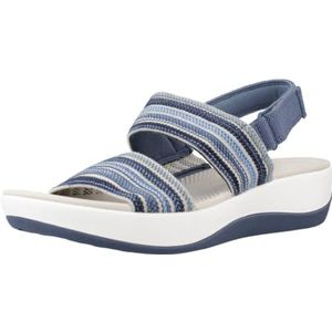 Clarks Dames Arla Stroll Sandaal, Blauw Combi, 5 UK, Blauwe Combi, 38 EU