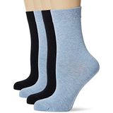 camano - Sokken - Lichtblauw / Zwart - 4 Pack