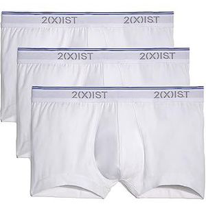 2(X) IST Heren Katoen Stretch No Show Trunk 3-pack, Wit/Wit/Wit, M