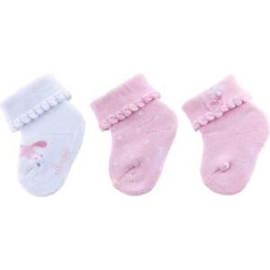 Sterntaler baby meisjes sokken 3 eenhoorn, wit, 14