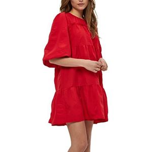 Minus Dames Lelia Jurk, Lava Rood, 14