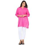 Ulla Popken - Blouse - Pink - Klassieke Blouse - Driekwart Mouw